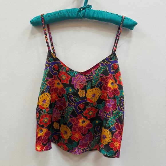 Vintage Floral Satin Camisole - Size L - Picture 4 of 6